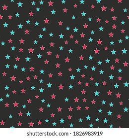 Seamless pattern with stars. Vector illustration