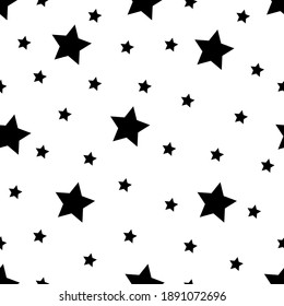 Seamless pattern with  stars.  Vector illustration.