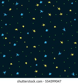 Seamless pattern with stars. Vector illustration.