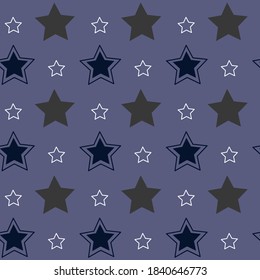 Patrón sin foco con estrellas. Papel tapiz, papel impreso, diseño textil moderno, papel envolvente