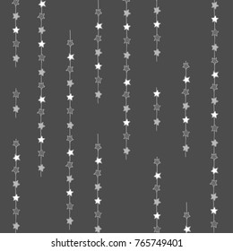 Seamless pattern with stars. Yand drawn background.