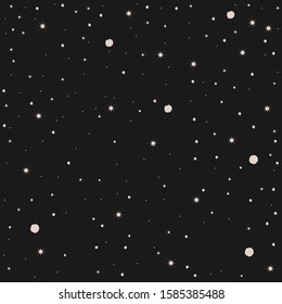 Seamless Pattern with Stars.Cute Cosmic Background.