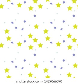 Seamless pattern with stars.Design template for wallpaper,fabric,wrapping,textile.Vector illustration.