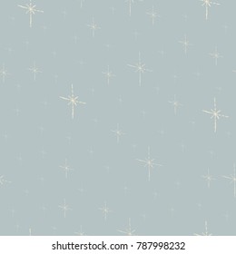 Seamless Pattern with Stars.Great for wedding cards, postcards, t-shirts, brochures, posters, gift wrapping, wall art, wallpapers, etc.Vector Illustration.