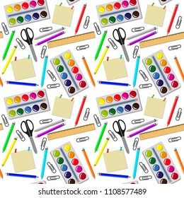 seamless pattern with stationery
