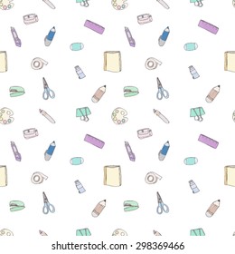 Seamless pattern of Stationery