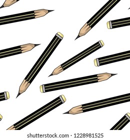 seamless pattern  is Stationery graphic pencil vector illustration