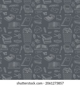 Patrón sin brillo desde el papel en un fondo gris. Vector