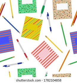 Nahtlose Musterpapiere für Schulheftstifte, Vektorgrafik