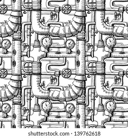 Seamless Pattern Steampunk