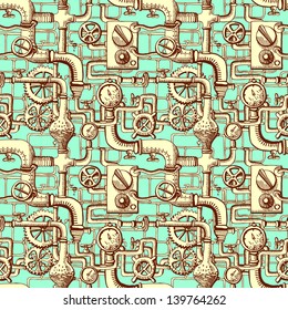 seamless pattern Steampunk