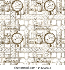 seamless pattern Steampunk 