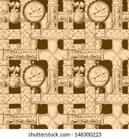 seamless pattern Steampunk 