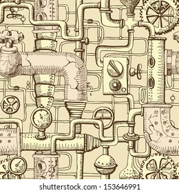 seamless pattern Steampunk 