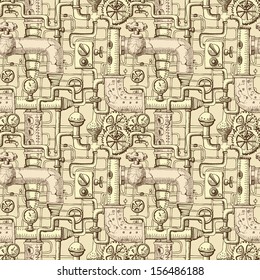 seamless pattern Steampunk 