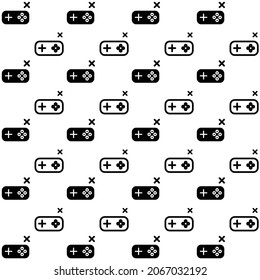 Seamless pattern stick game on white background