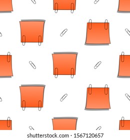 Seamless pattern with stickers paper notes. Vector illustration