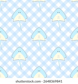 padrão sem costura com arraia, padrões de tecido, papel de embrulho para presente 