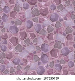 Seamless pattern - Stones Background in blue and purple colors. Ready to use as swatch