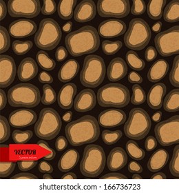 Seamless pattern with stones. Endless grunge texture background. Hand drawn. Wall - vector