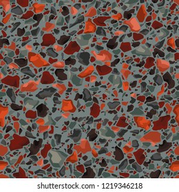 Seamless pattern with stones granite composed texture. Abstract modern endless background. Vector illustration.