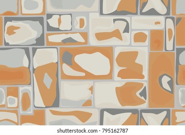 seamless pattern of stones in gray-brown colors