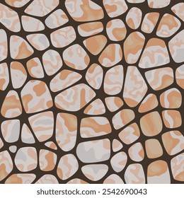 Seamless pattern with stones - hand drawn vector illustration.