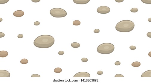Seamless pattern with stones. isolated on white background