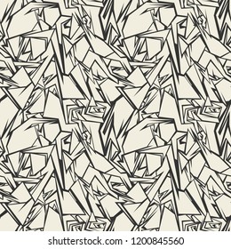 Seamless pattern with stones texture ornament. Abstract modern geometric polygonal background. Vector illustration.