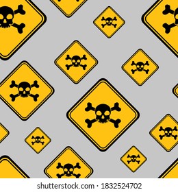 seamless pattern with stop icon