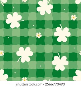 Seamless pattern St.Patrick's Day elements. Vector illustration.