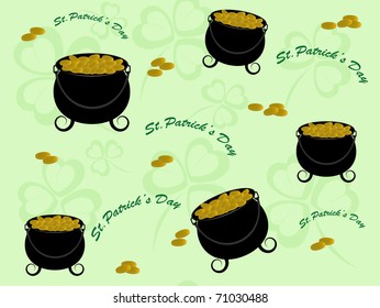 Seamless pattern with St.Patrick's day icons
