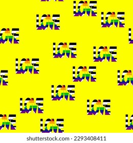 Seamless pattern with Straight Allies pride flag. LGBT community flag. Gay pride. Pride Month. Love, freedom