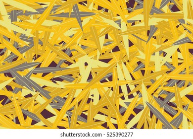 Seamless pattern with straight bright leaves of willow. Camouflage. Vector illustration