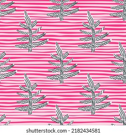 Patrón sin foco con extrañas hojas tropicales. Plantas de hoja contemporáneas con un fondo de pantalla interminable. Resumen del fondo floral. Impresión botánica moderna. Ideal para el diseño de tejidos, impresión textil, envoltura, cubierta