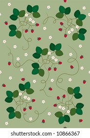seamless pattern with strawberries