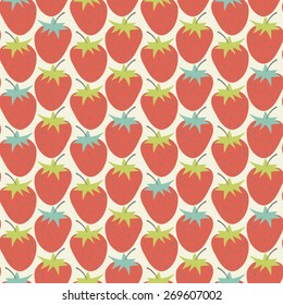 seamless pattern with strawberries 