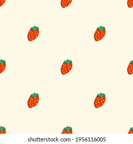 Patrón sin foco con fresas. La decoración, las invitaciones, los tejidos. Diseño para pastelería, panadería, ropa. Ilustración del vector