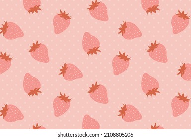 seamless pattern with strawberries for banners, cards, flyers, social media wallpapers, etc.