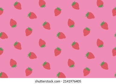 seamless pattern with strawberries for banners, cards, flyers, social media wallpapers, etc.