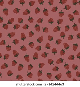 Patrón sin fisuras con fresas. Lindo patrón de primavera colorido para la tela, papel de embalaje, ropa.