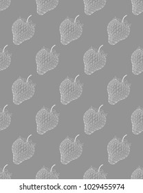 Seamless pattern with strawberries. Harvest time. A delicious sweet dessert.