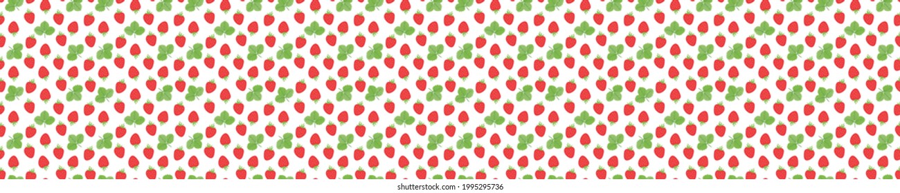 Nahtlose Muster mit Erdbeeren und Blättern