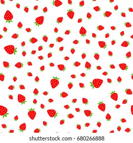 Seamless pattern with strawberries. Perfect for wallpapers, pattern fills, web page backgrounds, surface textures, textile.