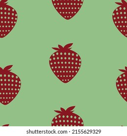 Seamless pattern with strawberries random illustration allover design vector digital image for textile printing factory.