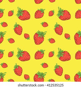 Seamless pattern with strawberries. Vector (0)
