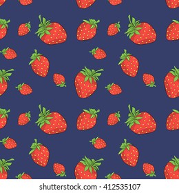 Seamless pattern with strawberries. Vector (4)
