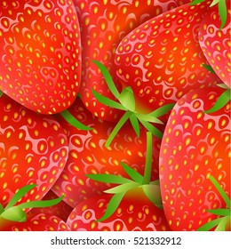 Seamless pattern with strawberries. Vector illusrtation