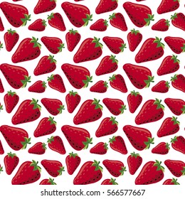 Seamless pattern with strawberry Contemporary style template for print or web projects 