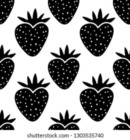 Seamless pattern with strawberry. Natural print. Background texture, Fabric design, wallpaper